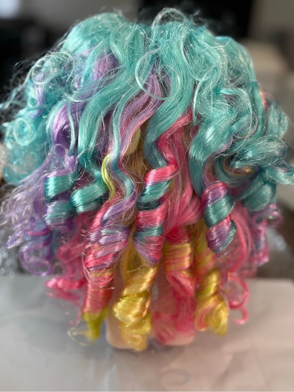Rainbow Hair Colorful Kids Doll with Multicolor Outfit